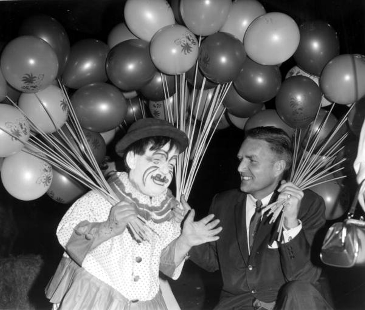 Another short clown with balloons and a state official (via floridamemory.com)
