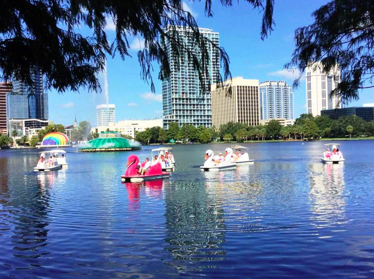 Lake Eola Swan Boats
195 N. Rosalind Ave., Orlando
Take the kiddos for a ride around Lake Eola in style. A $15 ticket will get you 30 minutes of swan time.