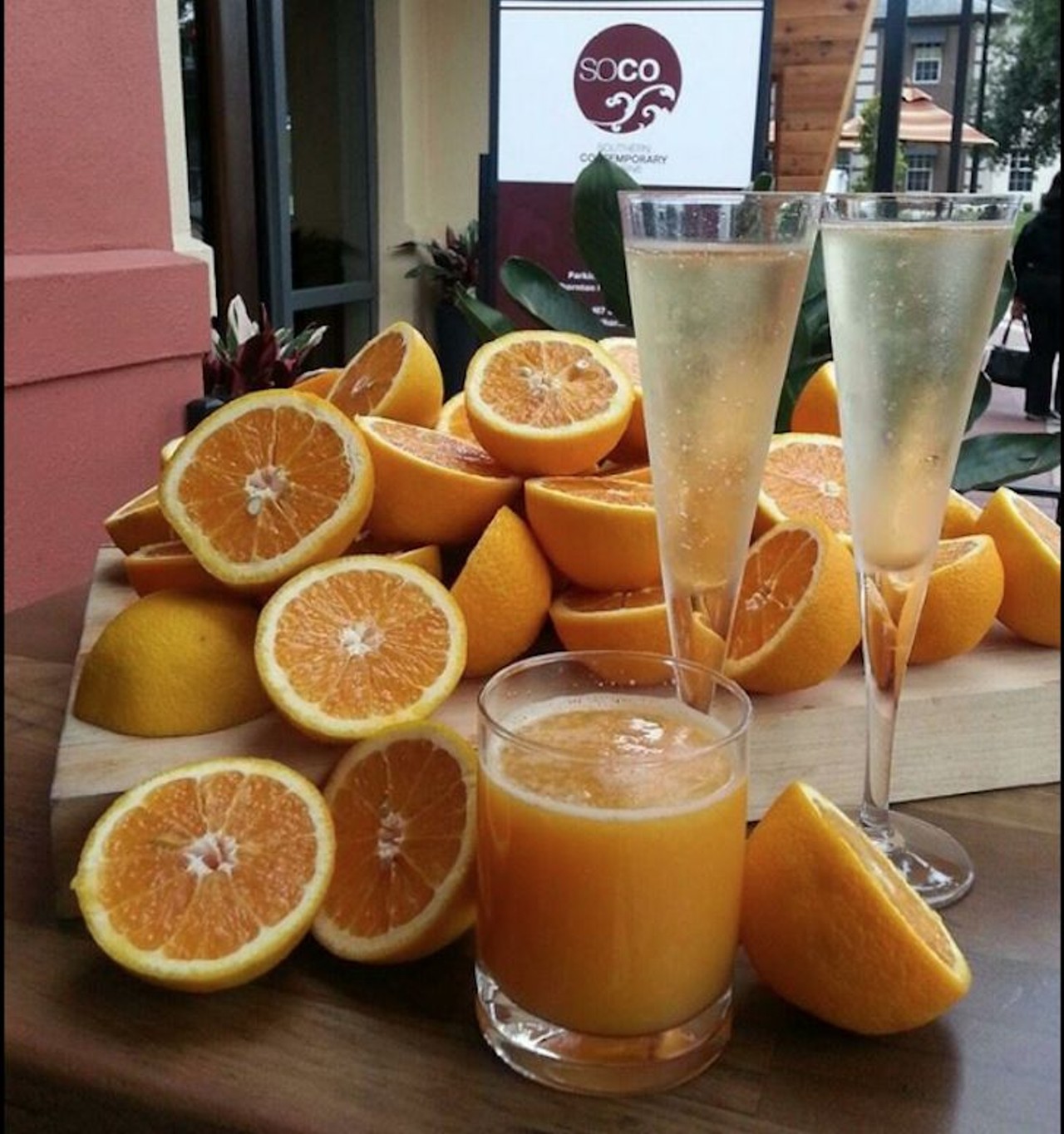 Coco Thornton Park  
629 E. Central Blvd., 407-849-1800
This Thornton Park spot is Southern meets contemporary style. Bottomless mimosas are $10 with brunch starting at 11 a.m.
Photo via Facebook/SOCO Thorton Park
