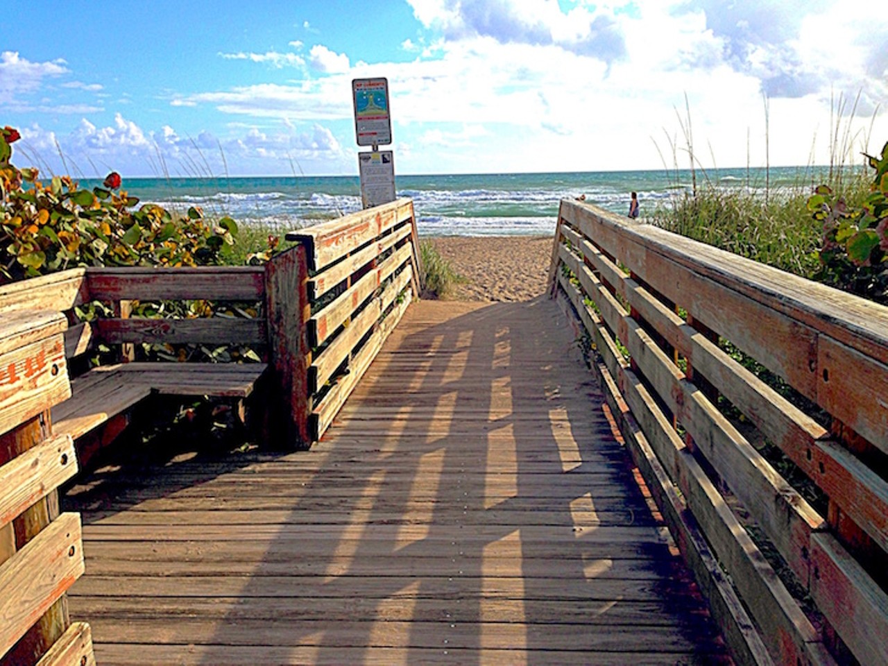 Jensen Beach
Estimated driving distance from Orlando: 2 hours and 11 minutes 
This Martin County beach is also open 24/7, and beachgoers can legally sip alcohol on the sand. Martin is the only county on the Treasure Coast where drinking and 24-hour access is permitted, despite a proposed alcohol ban in 2016. Jensen was named the &#147;Pineapple Capital of the World&#148; in 1895, and Downtown Jensen Beach is home of the annual Pineapple Festival.
Photo via Adobe