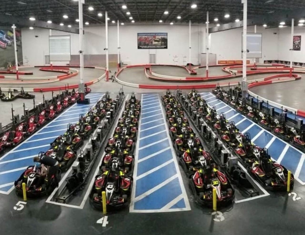 K1 
9550 Parksouth Ct #400, 407-338-4928, Open Now
K1 Speed claims to have the &#147;best indoor karting in American&#148; and is just the place for families to enjoy a little competition and excitement. The facility boasts of its all-electric go-karts designed in Europe to ensure maximum performance up to 45 mph. K1 requires all staff and guests to wear masks or a head sock and social distance. The venue has also expanded their sanitization protocols and has stocked up on medical-grade air and surface purifiers that reduces up to 99.9 percent of bacteria and viruses.
Photo via K1 Speed/Website