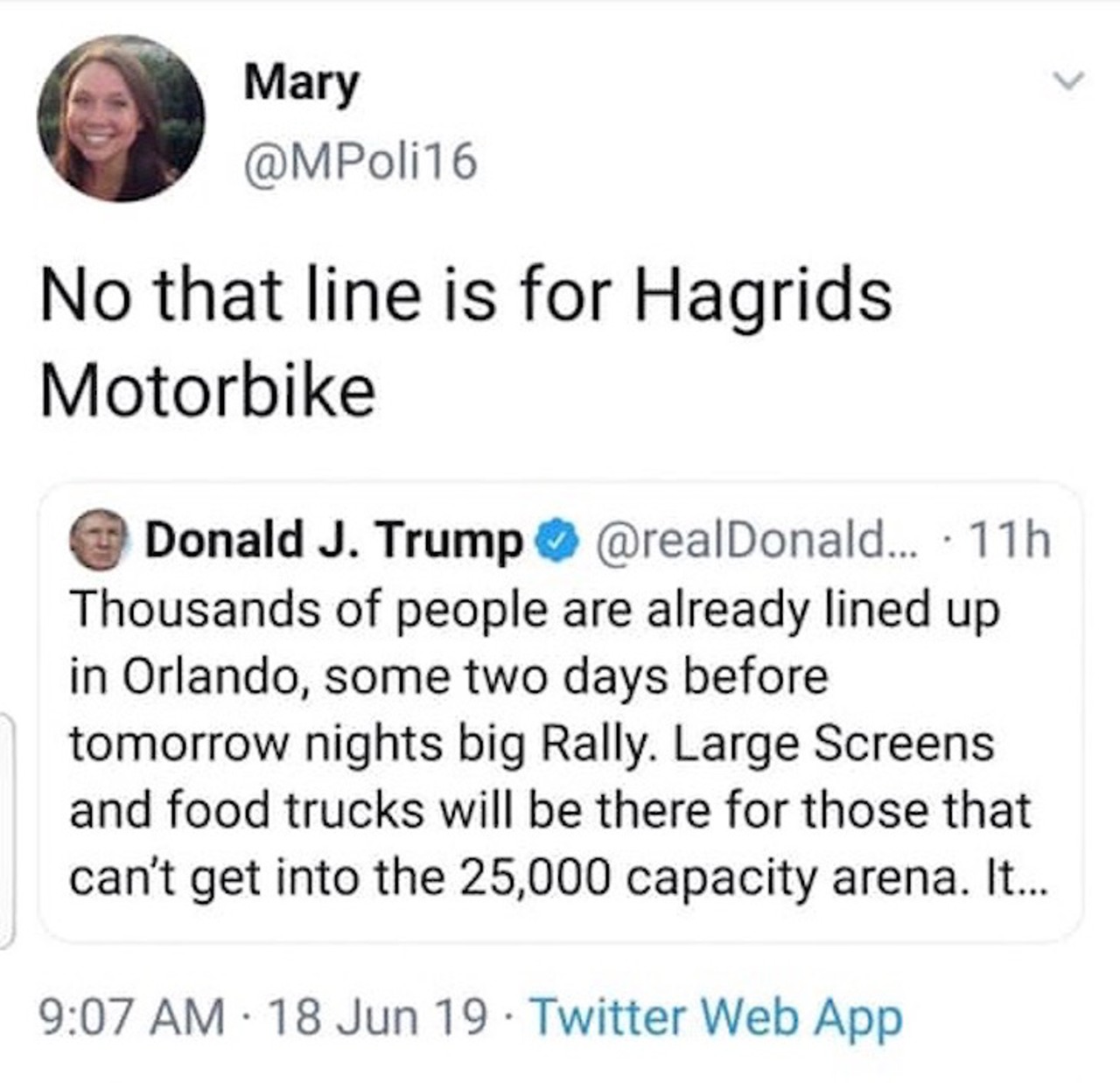 @MPoli16
"No that line is for Hagrids Motorbike"