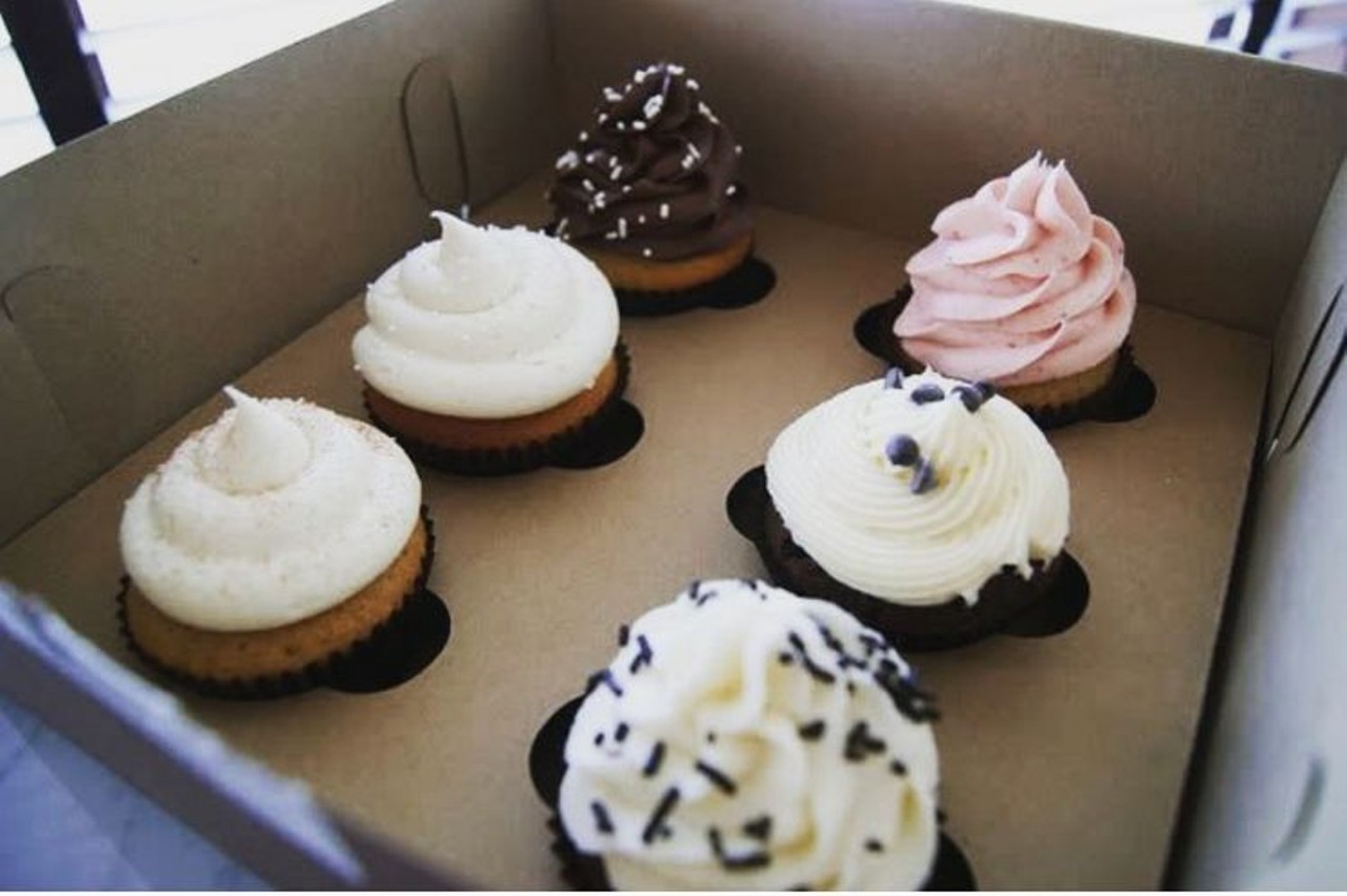 Box of cupcakes from Blue Bird Cake Shop
3122 Corrine Drive, 407-228-3822 
Blue Bird offers an assortment of cupcake classics like the Neapolitan, tuxedo, and sweet cake, but keep a lookout for the additional daily selections. Past flavors include banana split, cookie dough, and the exceptionally Floridian orange creamsicle.
Photo via orlandofoodienews/Instagram