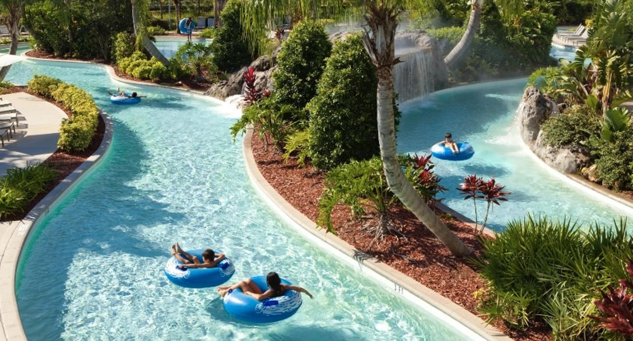 Hilton Orlando
6001 Destination Parkway, Orlando, 407-313-4300
$10-$400
If you want to feel like you are at the beach, look no further, there is a zero-entry swimming pool. This type of pool mimics the feeling of walking on the shore in a beach, dipping your toes in to feel the cool water before you start swimming. This hotel also features an adults only pool and a lazy river. For a $400 upgrade you and five others can rent a private cabana, which includes a welcome basket.