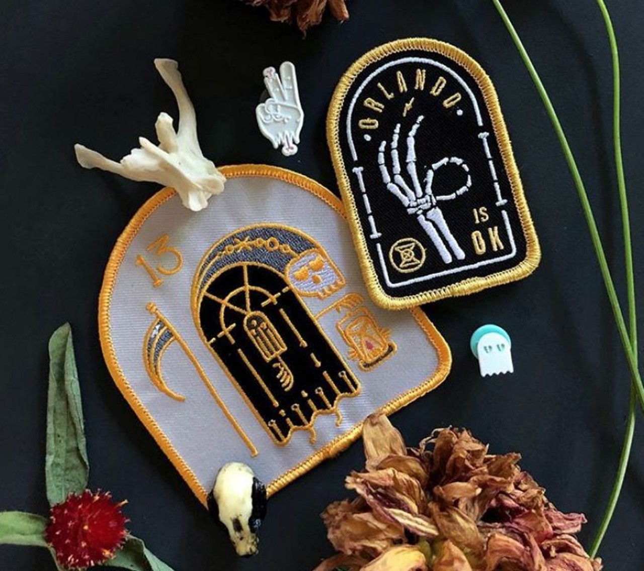 Secret Society Goods  
Created out of the love of design and the slightly morbid, Secret Society is a great way to add dark flair to any outfit with their patches, pins and bandanas. 
Photo via secretsocietygoods / Instagram