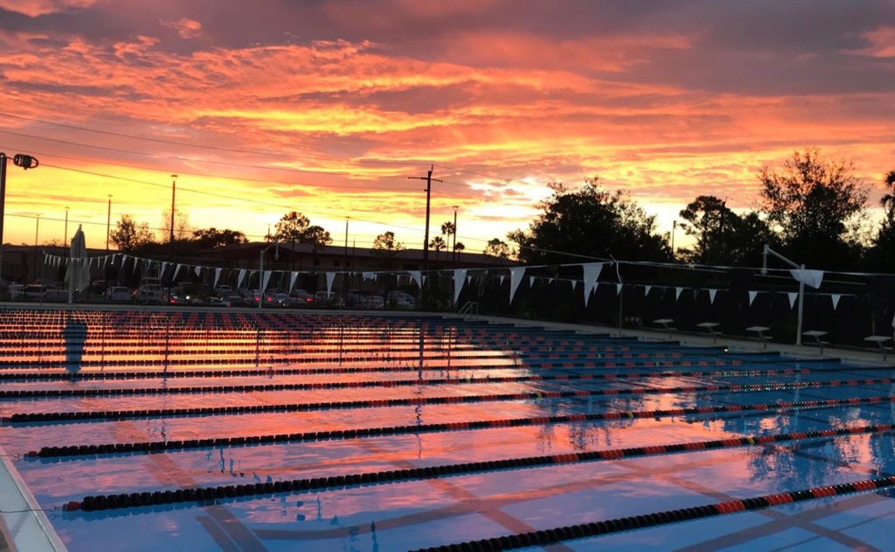City of Sanford Florida 
2703 Ridgewood Ave., Sanford, FL  32773, (407) 302-1034
Open swim is available, as well as swimming classes. Their schedule is Monday to Friday 5 to 7:30 p.m. and Sunday 9 a.m. to 6 p.m. Admission fees are $3 per adult and $1 per child.
Photo via City of Sanford