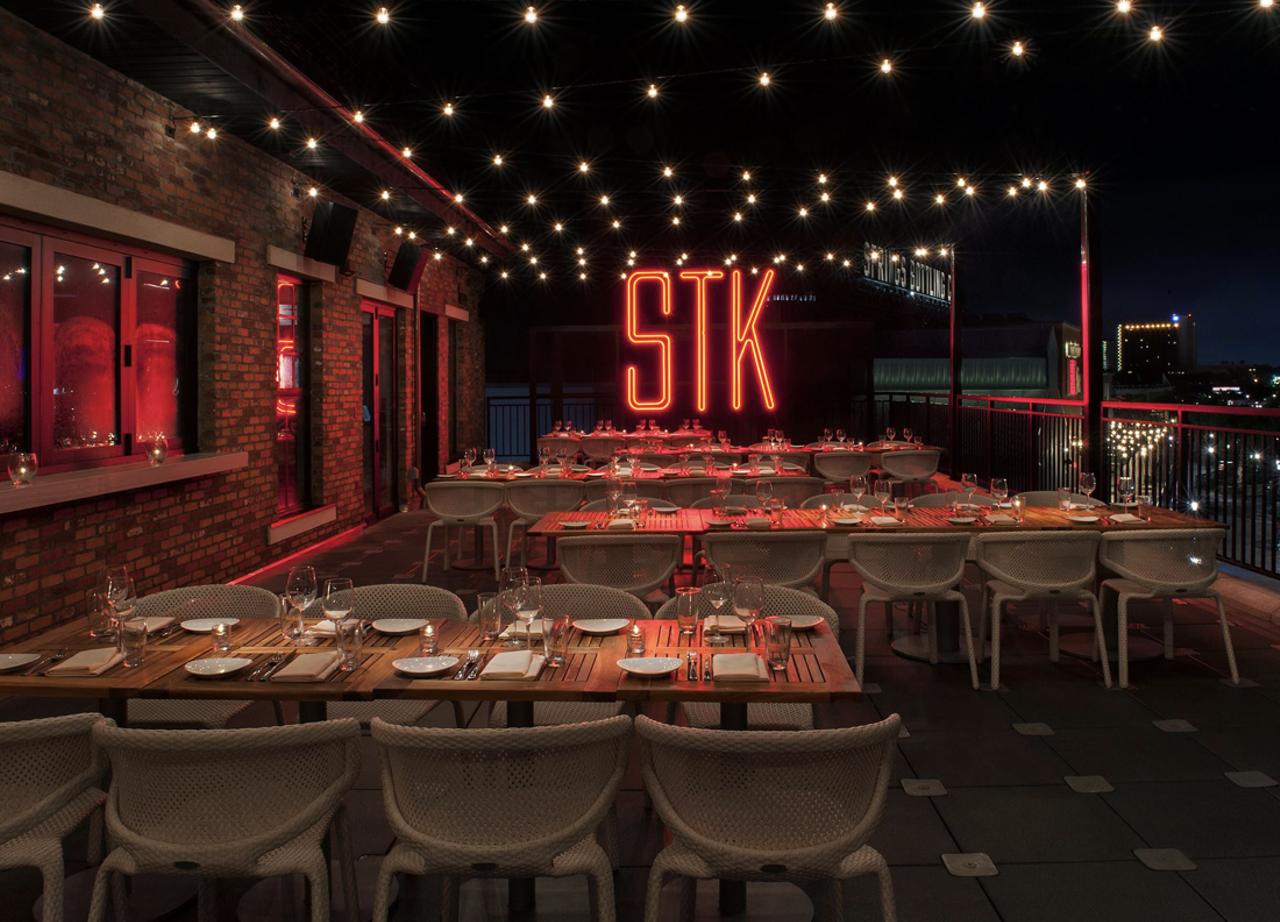 STK Steakhouse Orlando
1580 E. Buena Vista Drive, Orlando
This modern two-story steakhouse, specializing in prime grilled meats, provides a breathtaking view from its sprawling rooftop patio. It's on the pricier side, but if elegant, carnivorous dining is what you're looking for, then STK's got you covered.