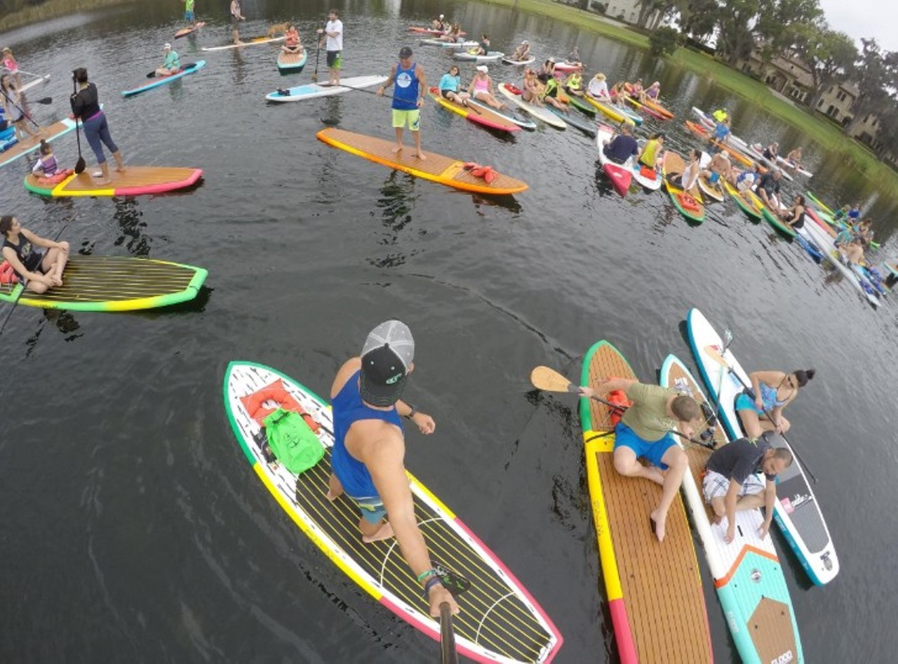 Learn to paddle in on of our many many lakes and streams
(407) 960-7815, 115 N Orlando Ave. #109, Winter Park  Paddleboard Orlando 
Providing paddleboard rentals across the area surrounding their three separate locations, Paddleboard Orlando helps locals and tourist types alike to explore Wekiva, Shingle Creek and Lake Killarney (the only one lacking gators) while standing as the forefathers of our species intended.
Photo via Orlando Paddleboard/Facebook