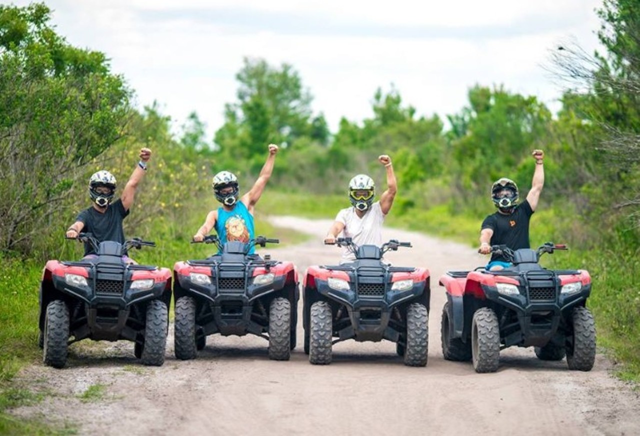 Call these guys if you've go that intoxicating itch for dirt 
(352) 400-1322, 4000 State Rd 33, Clermont Revolution Off Road 
For some time now, off-roading practitioners have had a group to ride, mucky duck, shoot skeet, bass fish, atv, and dune buggy with and to become a part of their community all you must do is commit to booking one of their seemingly endless fun inducing opportunities.
Photo via Revolution Off Road/Facebook