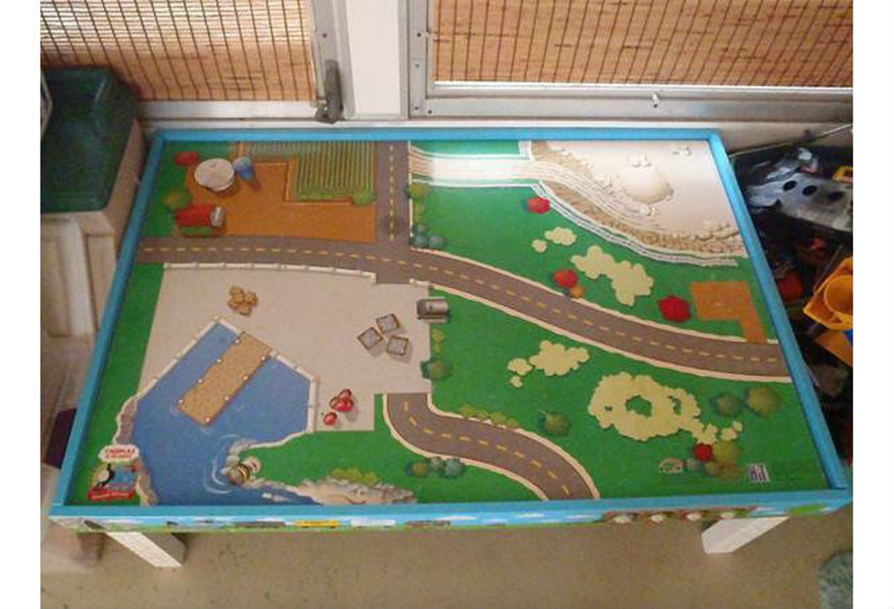 For the toddler:
Thomas Wooden Train Table - $85
