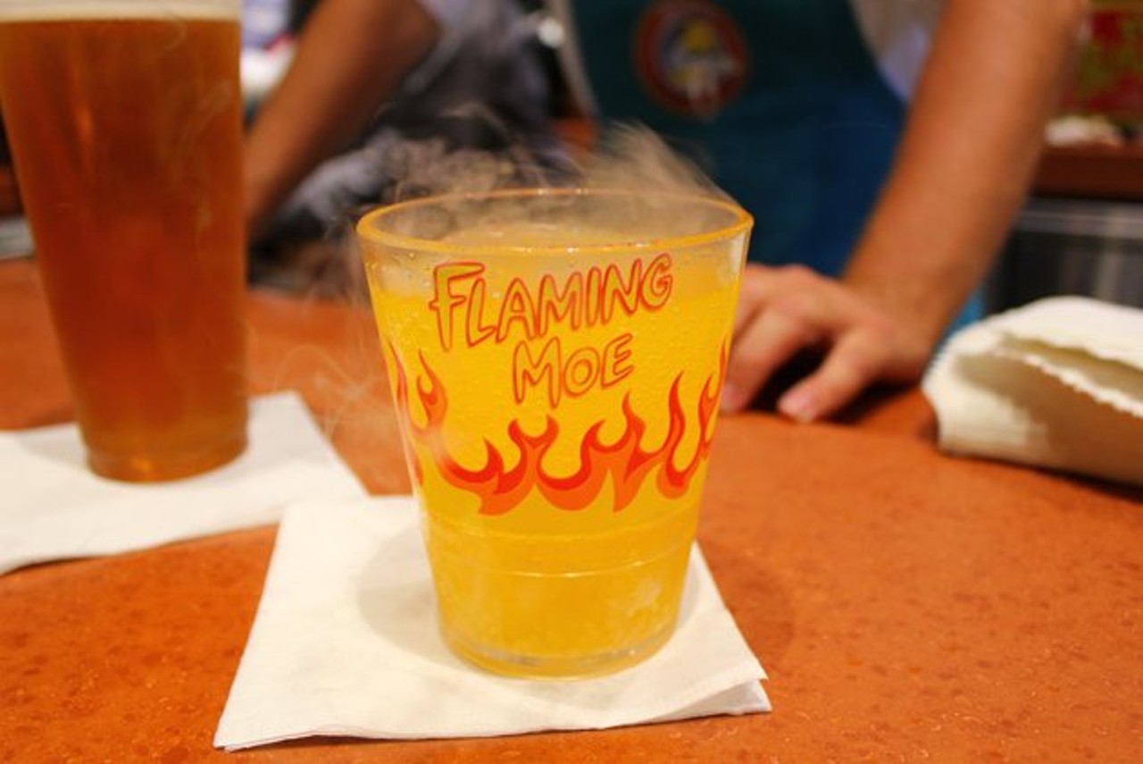 Sip a Flaming Moe at Moe's Tavern.Available at Universal OrlandoImage via RevScene