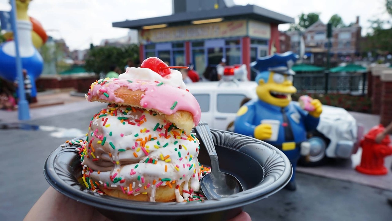 The Simpsons section of Universal Studios takes the Lard Lad donut to the next level.Available at Universal OrlandoImage via Orlando Informer