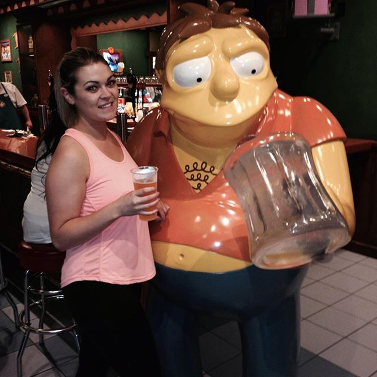 Instagram user clairej43 was drinkin' Duff at Moe's Tavern.