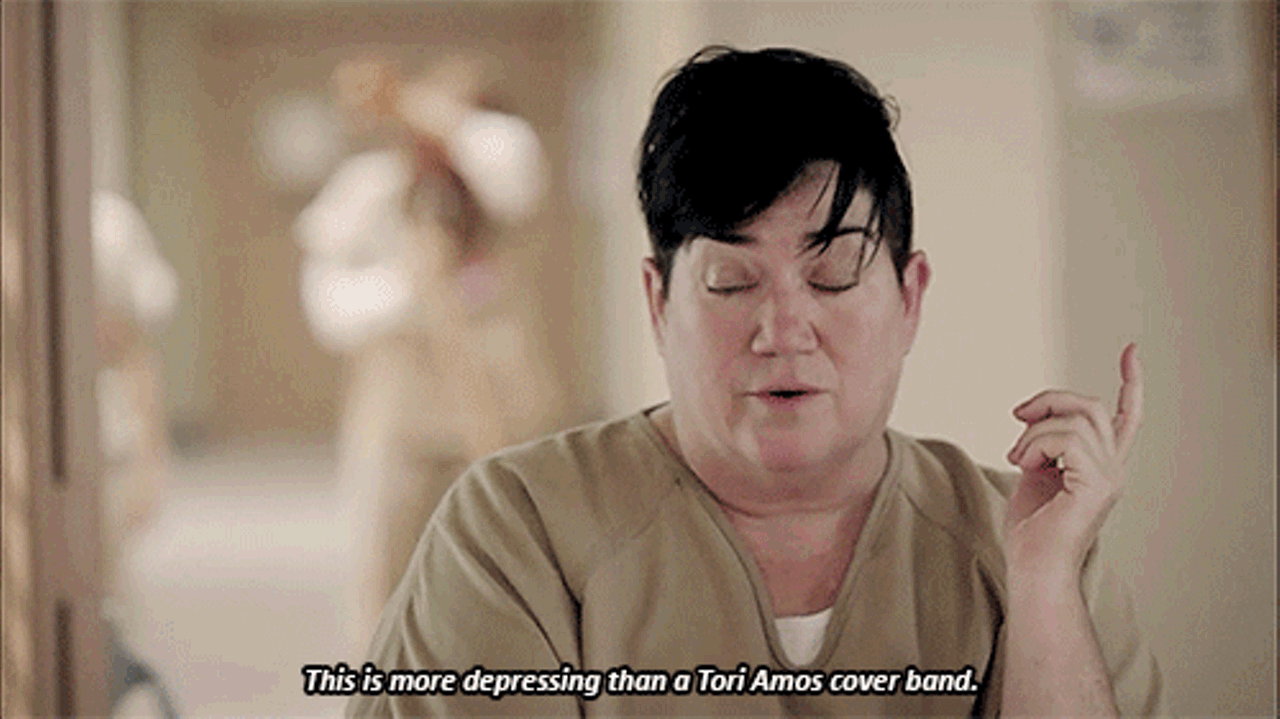Big Boo, played by Lea DeLaria, displays her distaste for '90s solo girl bands.via