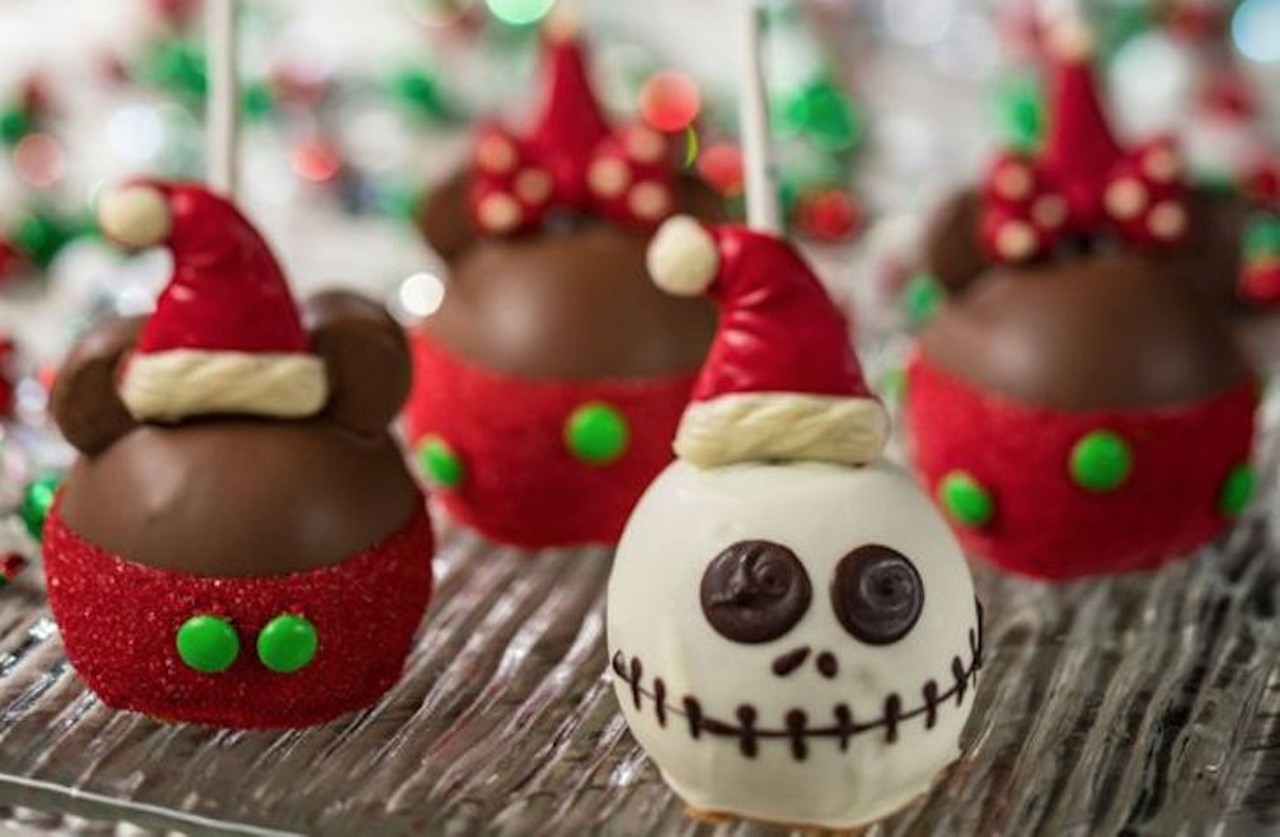 Disney
Candied Apples
Fresh green and red apples are dipped in chocolate then decorated with sugar, frosting and candy in Disney themes.
Photo via Disney Parks Blog