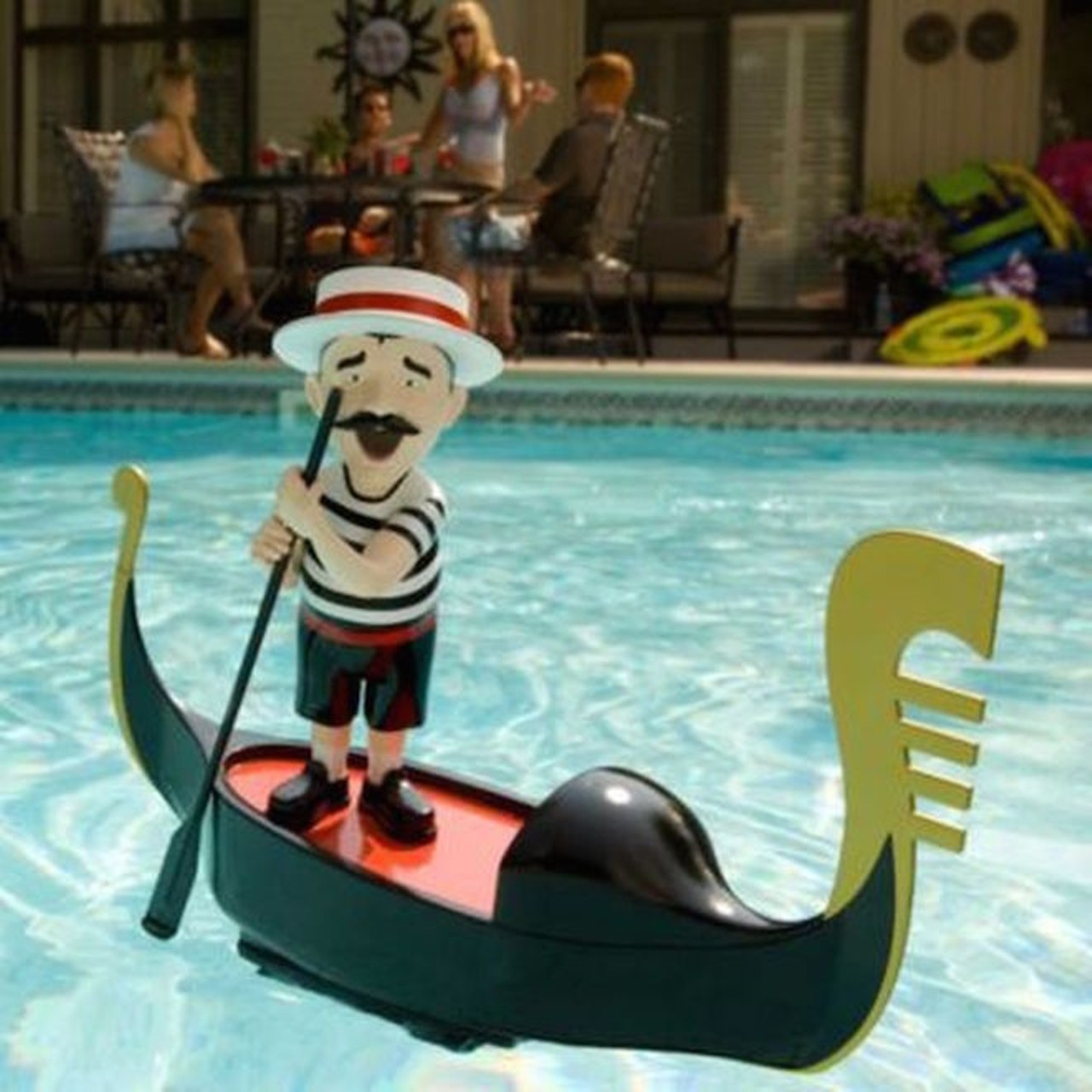 A singing gondolier for your pool.
