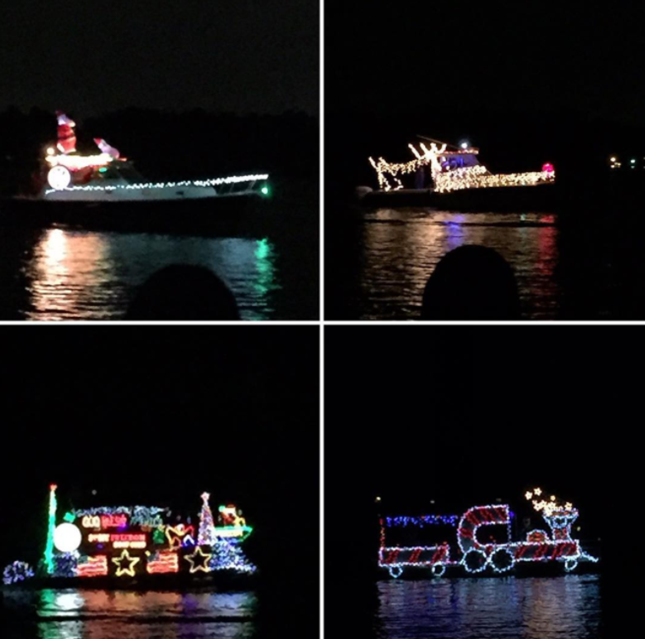 All boats have an excessive amount of Christmas lights 
Photo via lalaliving/Instagram