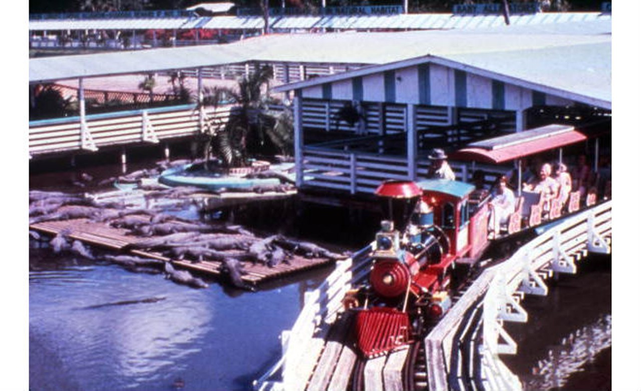 View showing the tour train.State Archives of Florida, Florida Memory