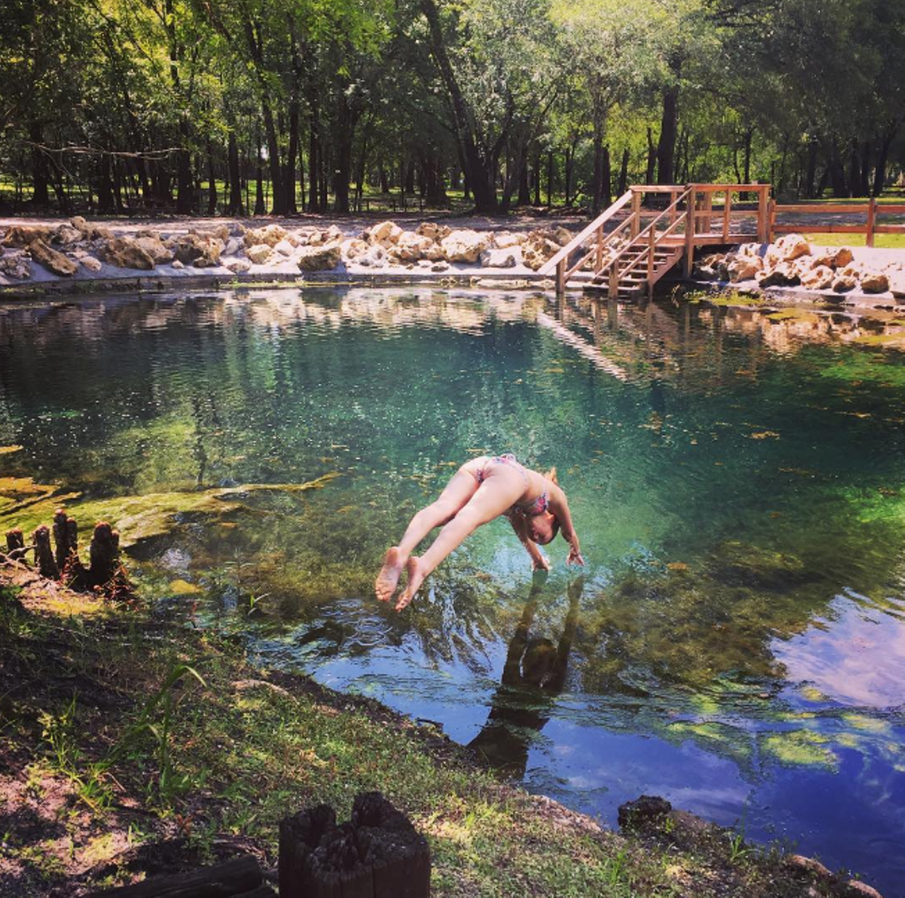 Otter Springs
Estimated driving distance from Orlando: 2 hours 23 minutes 
Flowing into the nearby Suwannee River, this 636 acre spring area offers fishing, hiking and other outdoor activities. There is also an enclosed pool pavilion and primitive tent areas or cabins with air conditioning, kitchens and more.
Photo via raudiom/Instagram