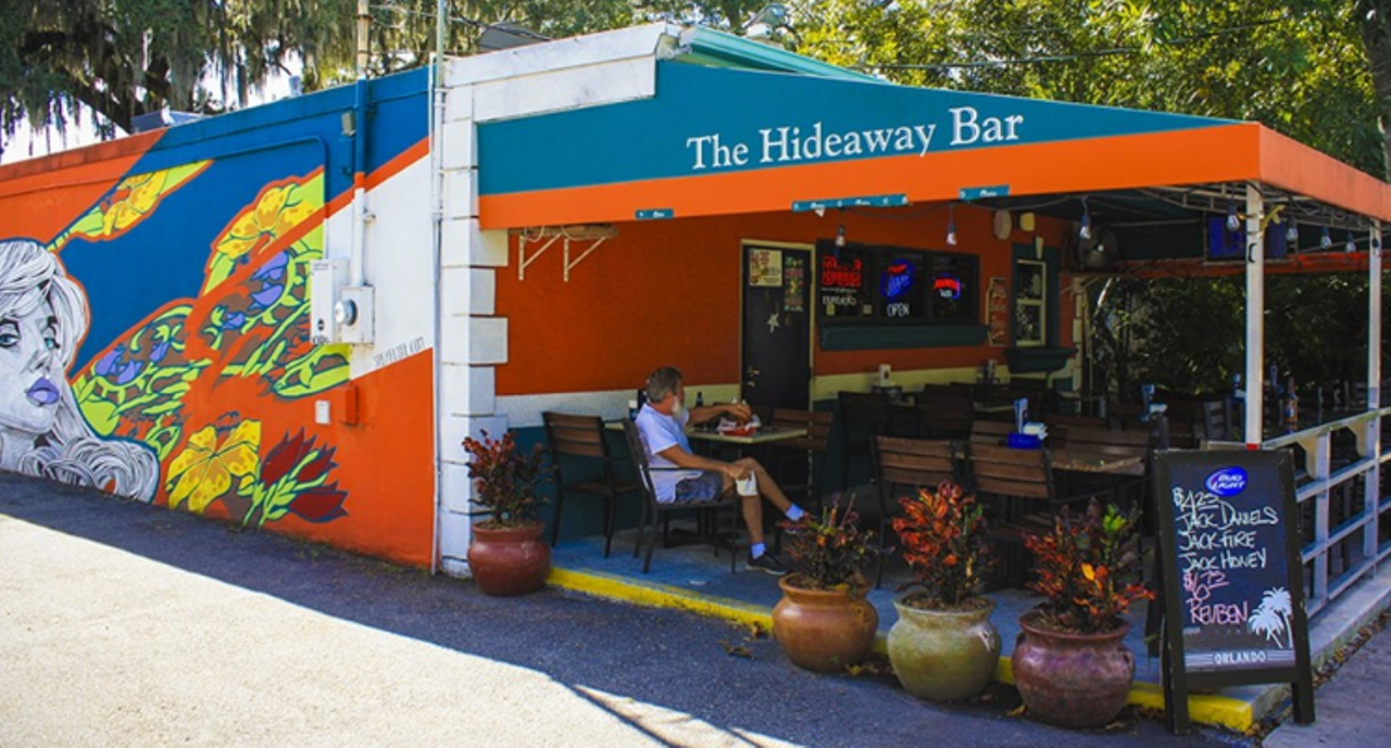 The Hideaway Bar
516 Virginia Dr., 407-898-5892
The Hideaway is open at 7 a.m. every day but Sunday (when they open at 9 a.m.), so it&#146;s very aptly named any time you want to duck away. The bartenders have got your back day or night, making anybody feel welcome but sternly against any bullshit in the bar. It&#146;s a perfect place to catch a game, shoot pool, bury your face in a dark room with fried food, or post up on the patio and watch another day in the Ivanhood slip by. 
Photo via lemonhearted.com