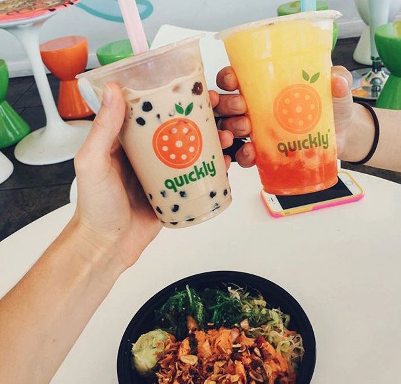 Quickly Boba & Snow
3214 E. Colonial Dr., (407) 270-4570
The dessert place, known for its boba, also serves poke bowls, a traditional Hawaiian meal. Customers have the option of getting salmon, tuna, yellowtail or ahi tuna on their poke bowl.
Photo via allysongregg/Instagram