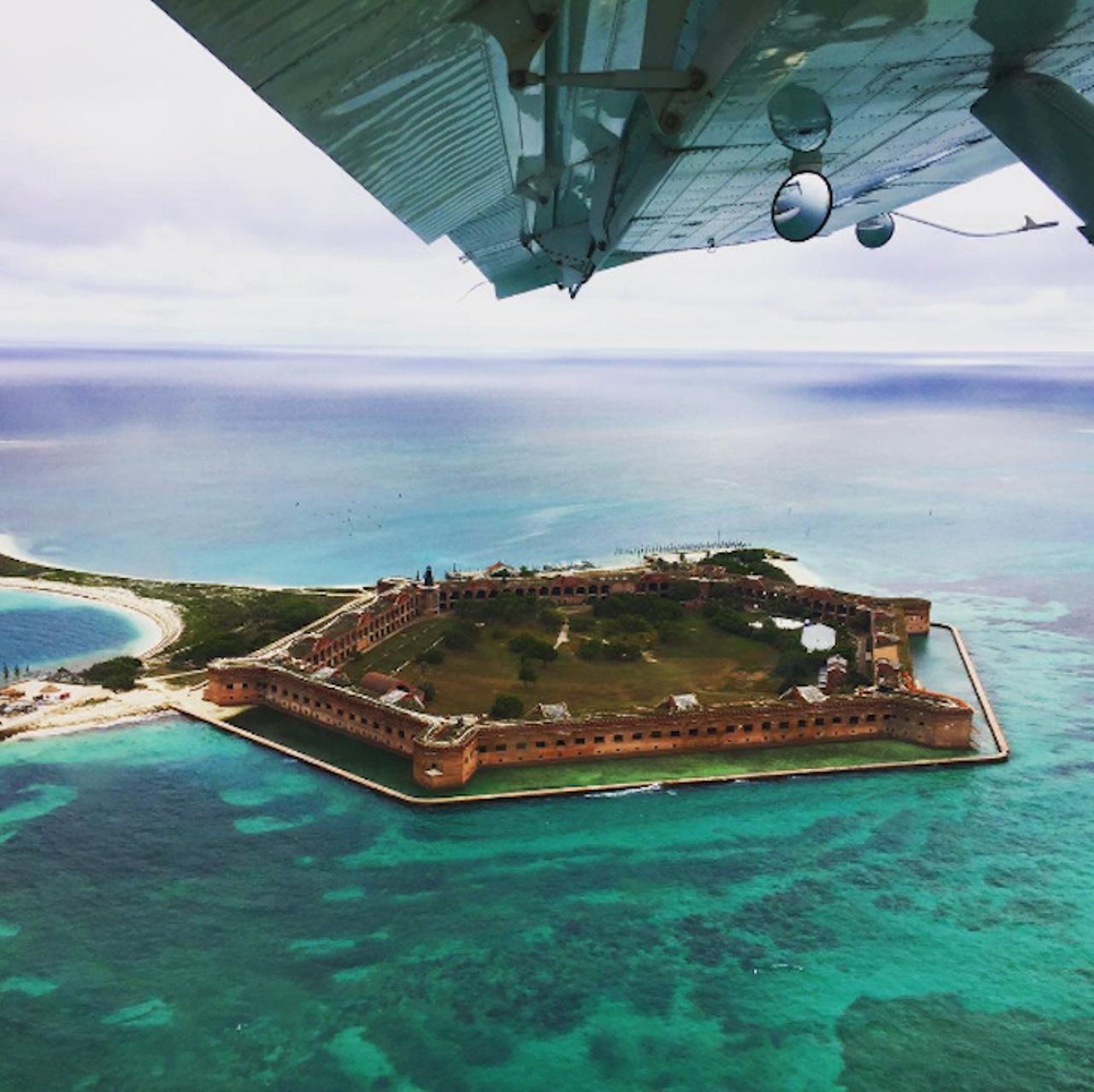 Dry Tortugas
40001 SR-9336, Homestead | 305-242-7700 
Grab a ferry and travel into Florida&#146;s past at Dry Tortugas, which served as a federal prison during the Civil War. Unlike many forts, you can actually camp here, so pitch a tent &#145;cause you&#146;ll want to soak in the royal blue water here with as much snorkeling as possible. 
Photo via heyhaley26/Instagram
