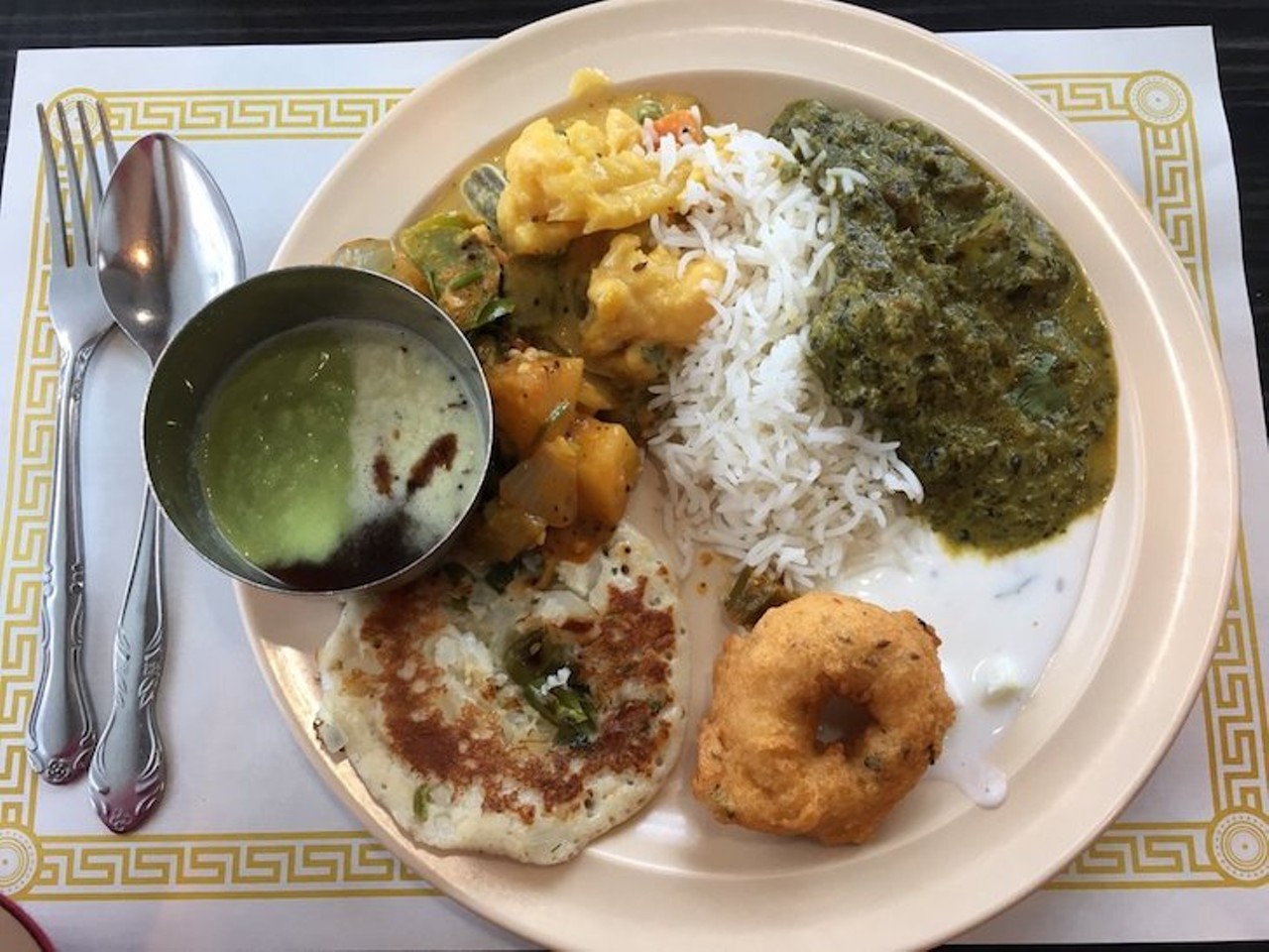 Woodlands Indian Cuisine  
6040 S. Orange Blossom Trail, 407-854-3330
Considered one of the best vegetarian buffets in town, Woodlands offers traditional Indian cuisine and a mini dosa with every meal. 
Photo via A.C./Yelp