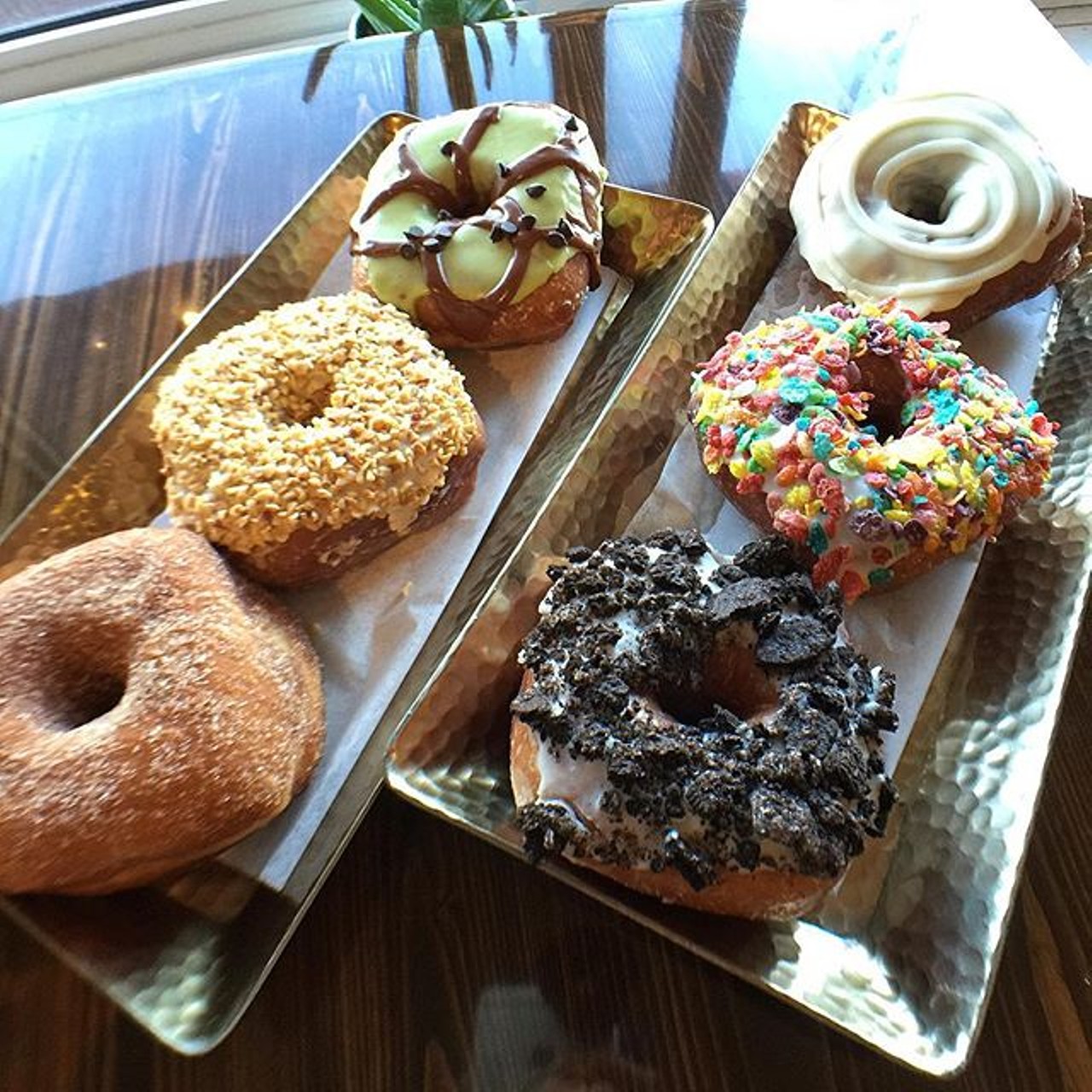 Doughnuts from Valhalla
2603 E. South St.
These vegan doughnuts taste as good as they look with the right amount of sweetness and flavor combos ranging from sophisticated (lavender and honey) to crazy (Fruity Pebbz).
Photo via valhallabakery/Instagram