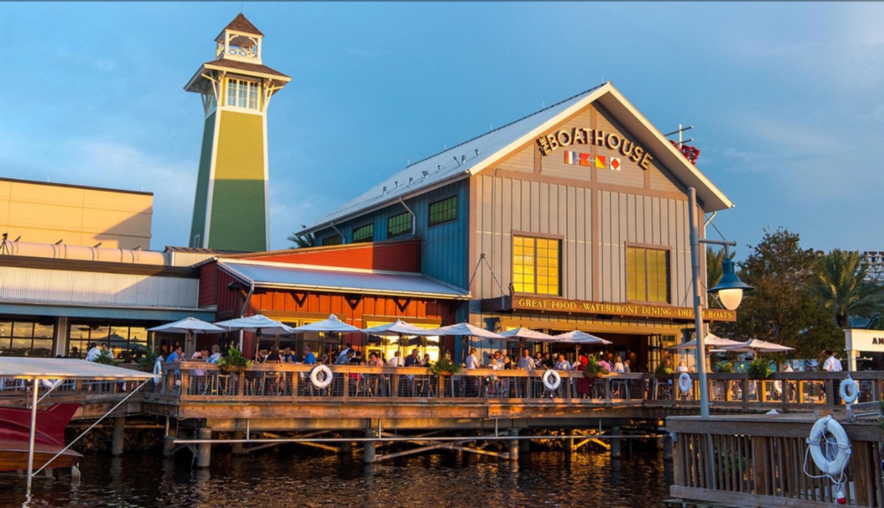 The Boathouse
1620 Buena Vista Drive, Lake buena Vista, FL 2830, 407-939-2628
If you are brave enough to face the Disney Springs crowds this summer, this should be one of the restaurants on your list. Dine dockside and watch vintage amphibious cars float on the water.
Photo via The Boathouse/Website