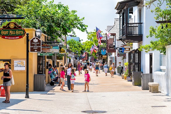 St. Augustine
1 hour and 45 minutes to Orlando
Steeped in history and hauntings, St. Augustine has plenty to do for visitors of all ages. Shop down George Street, visit the Fountain of Youth and Castillo de San Marcos, or hop on an evening ghost tour for some true thrills.