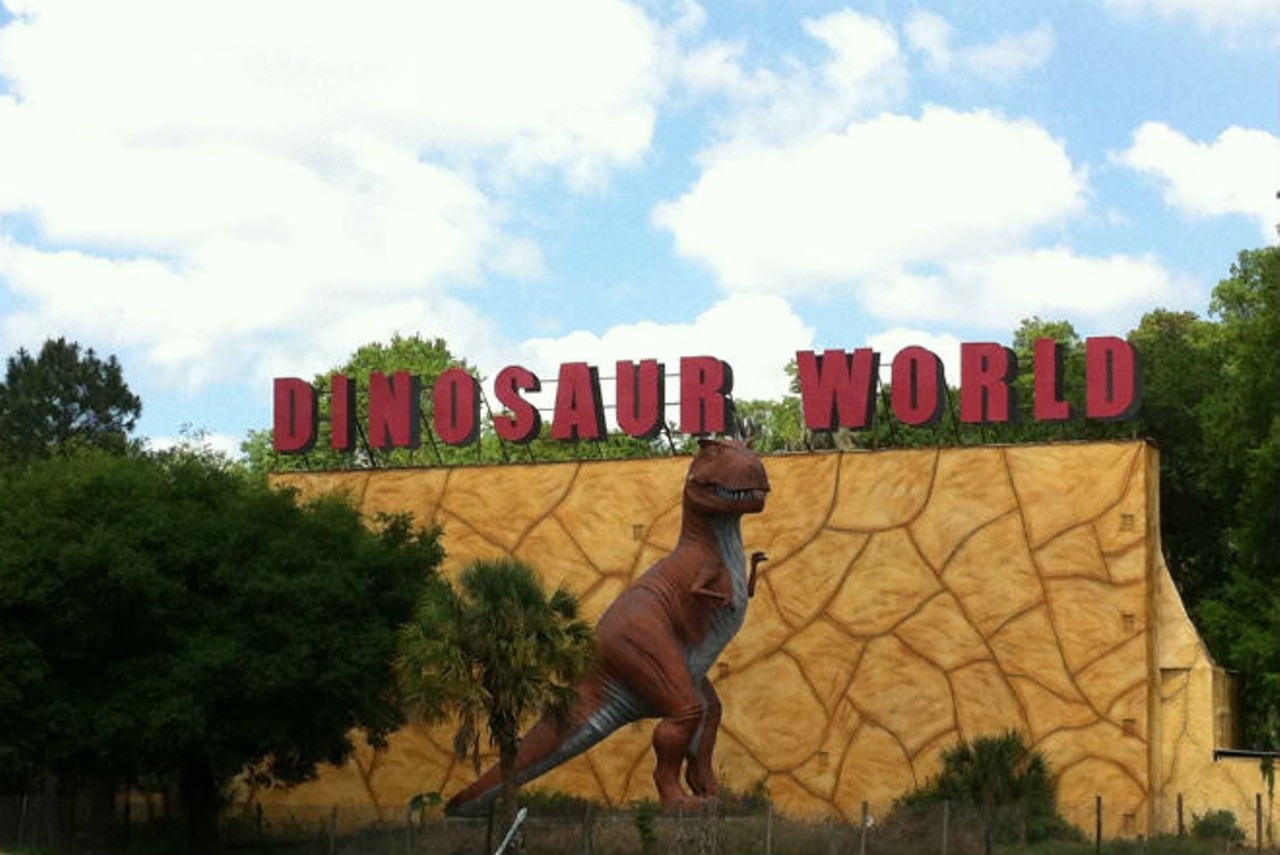 Hang out with over 200 dinos at Dinosaur World 
Drive time: 1 hr 10 min
It's the world's largest collection of life-sized dinosaurs and it's also prime selfie territory. Tickets are only $16.95 for adults. 
Photo via Dinosaur World on Facebook