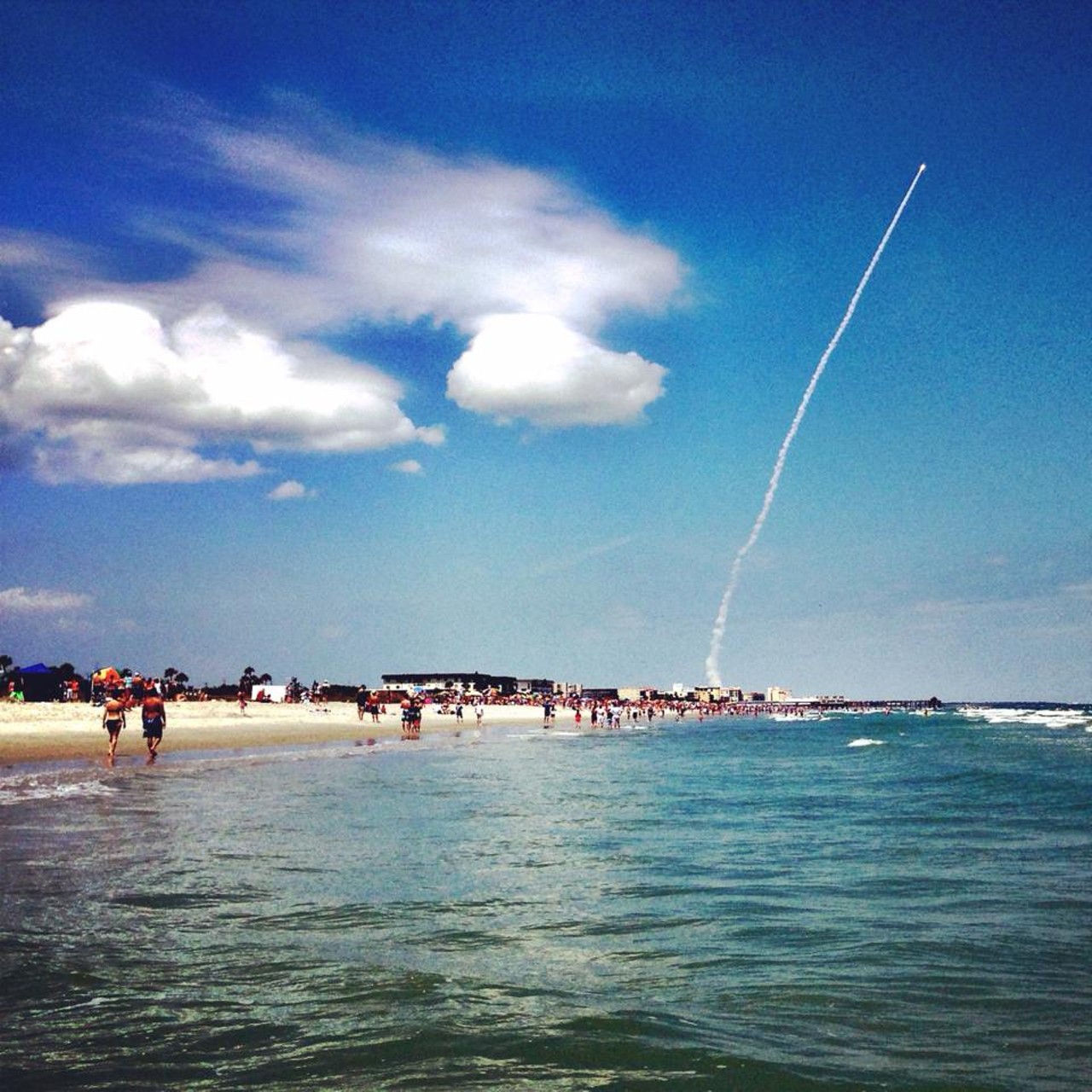Watch a rocket launch from Coconuts at Cocoa Beach
Drive time: 1hr 
Be sure to check the Kennedy Center's Launch schedule. But rockets or not, Coconuts is one of the best party patios at Cocoa Beach. 
Photo via Technology.org