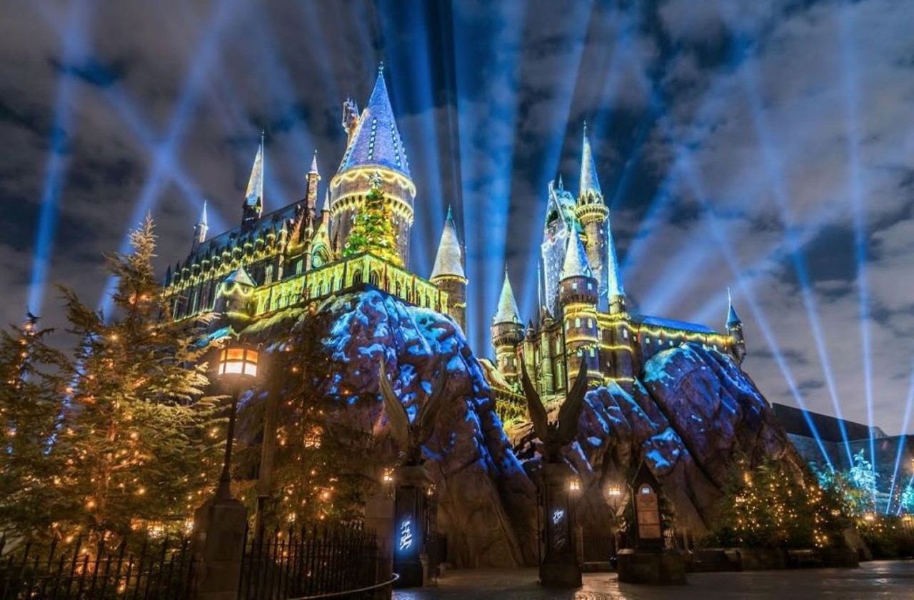 Christmas in The Wizarding World of Harry Potter
6000 Universal Blvd. | November 18, 2017 - January 6, 2018
Who doesn&#146;t wish they could spend every Christmas at Hogwarts? While 75 degrees of Florida sunshine doesn&#146;t exactly live up to the magic of haunted English castles, you can still relish in the Wizarding World&#146;s Christmas light show at Hogsmeade Village and Diagon Alley.
Photo via Universal