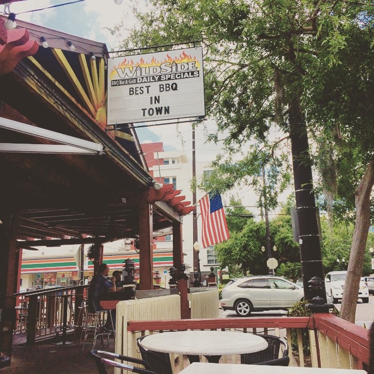 Wildside Bar and Grill
700 E. Washington Street, Orlando
407-872-8665
Wildside BBQ Bar and Grille is your outdoor spot this weekend if you're looking for a place to kick back with drink and some tasty food on a solid outdoor patio. Photo via bredamota on Instagram.