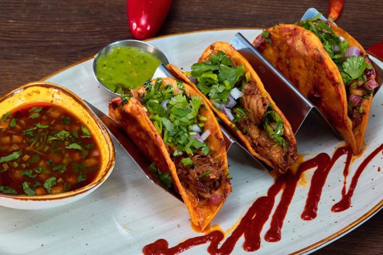 Don Julio Mexican Kitchen & Tequila Bar 
Various Locations
Don Julio&#146;s $3 Taco Tuesday deal is perfect for all birria lovers. Their birria tacos are filled with adobo-braised beef brisket, pickled red onions, cilantro, lime, molcajete salsa, and birria broth.
Photo via Don Julio Mexican Kitchen & Tequila Bar/Facebook