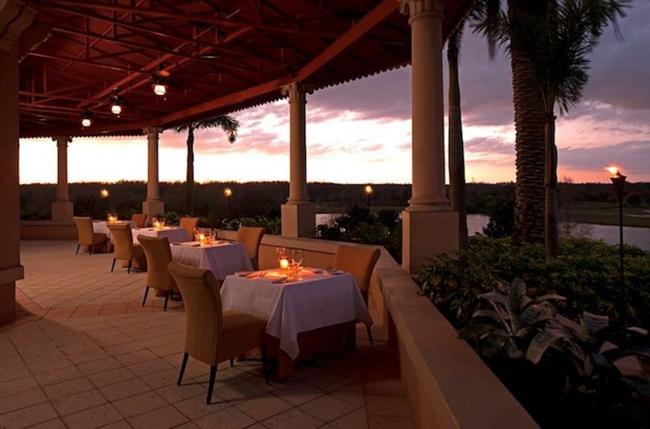 Norman&#146;s at the Ritz-Carlton
4012 Central Florida Parkway | 407-393-4333
This ritzy restaurant is one of the most awarded hotel restaurants around, so button up your shirt when you show up for your reservation. The view of the lake and golf course from the outdoor terrace is gold to say the least, and you might prefer to look at that over the hefty price tags on the menu.
Photo via Norman&#146;s/Facebook