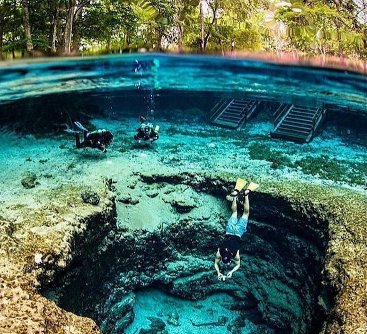 Ginnie Springs
7300 Ginnie Springs Rd, High Springs, FL 32643; 2 hours, 5 minutes from Orlando
Along with being one of Florida&#146;s most popular camping locations, Ginnie Springs has one of the clearest bodies of water in Florida. Snorkel, swim, canoe and kayak in seven different springs across the park or explore the hidden grottos beneath the water&#146;s surface. Certified divers can travel through 30,000 feet of passageways in the Devil&#146;s Springs systems, where they might catch a glimpse of a prehistoric fossil from the pleistocene era. 
Photo via theonenomad/Instagram