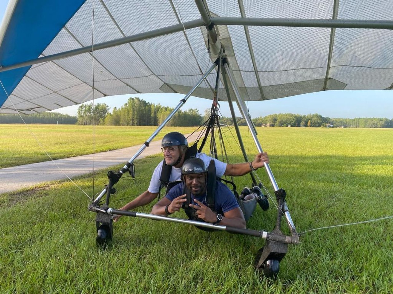 Take them up &#151; way up
No hill, no problem: Wallaby Ranch lays claim to the title of "first fulltime aerotow hang gliding flight park in the world." For the nervous types, tandem flights are also available.
Photo via Wallaby Ranch