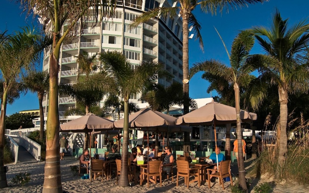 Bongos Beach Bar & Grill
5250 Gulf Blvd., St. Pete Beach
Get your toes in the sand and a drink in hand at the Bellwether Resort’s Bongos Beach Bar & Grill. There's live music, cornhole and giant Jenga to enjoy while you wait for your food and take in the fresh sea breeze. Bongos is a great (and cheaper!) alternative to the Bellwether's other restaurant, Spinners Rooftop Grill.