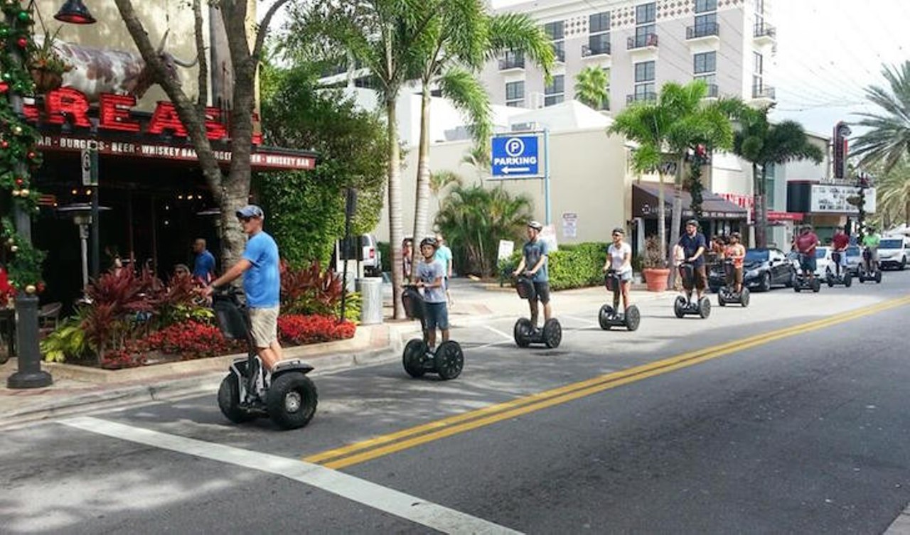 Palm Beach Segway Tour
330 Clematis St., West Palm Beach | 561-283-8818
For $75, you can ride along the West Palm Beach Waterfront and Palm Beach Island for 2 hours on a segway while getting interesting tidbits about the scenery and landmarks you&#146;ll see on the way. Note, you must be at least 14 years old.
Photo via AGuyOnClematis/Facebook