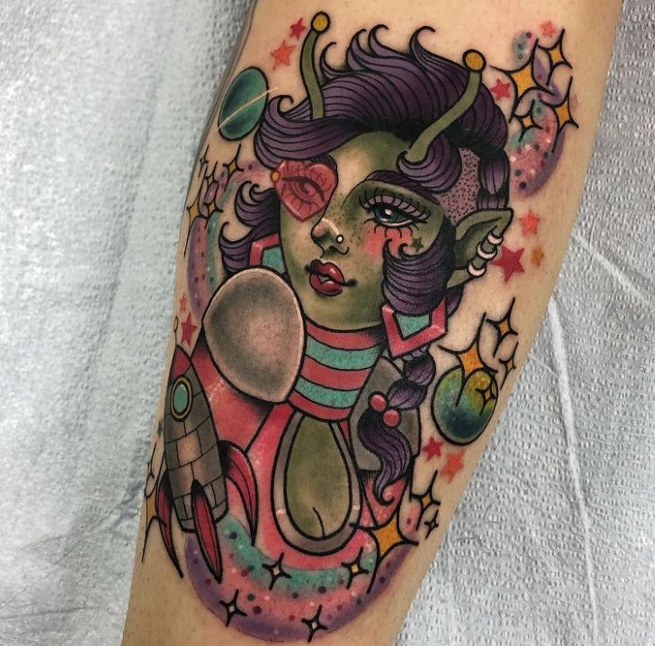 Jessica Hiemstra 
Rise Above Tattoo
1009 N. Mills Ave., 407-730-3142
Jessica Hiemstra&#146;s funky, fun and illustrative tattoos are perfect for animal or punk-alien portraits. You can find her work at Rise Above Tattoo. 
Photo via hammyhram/Instagram