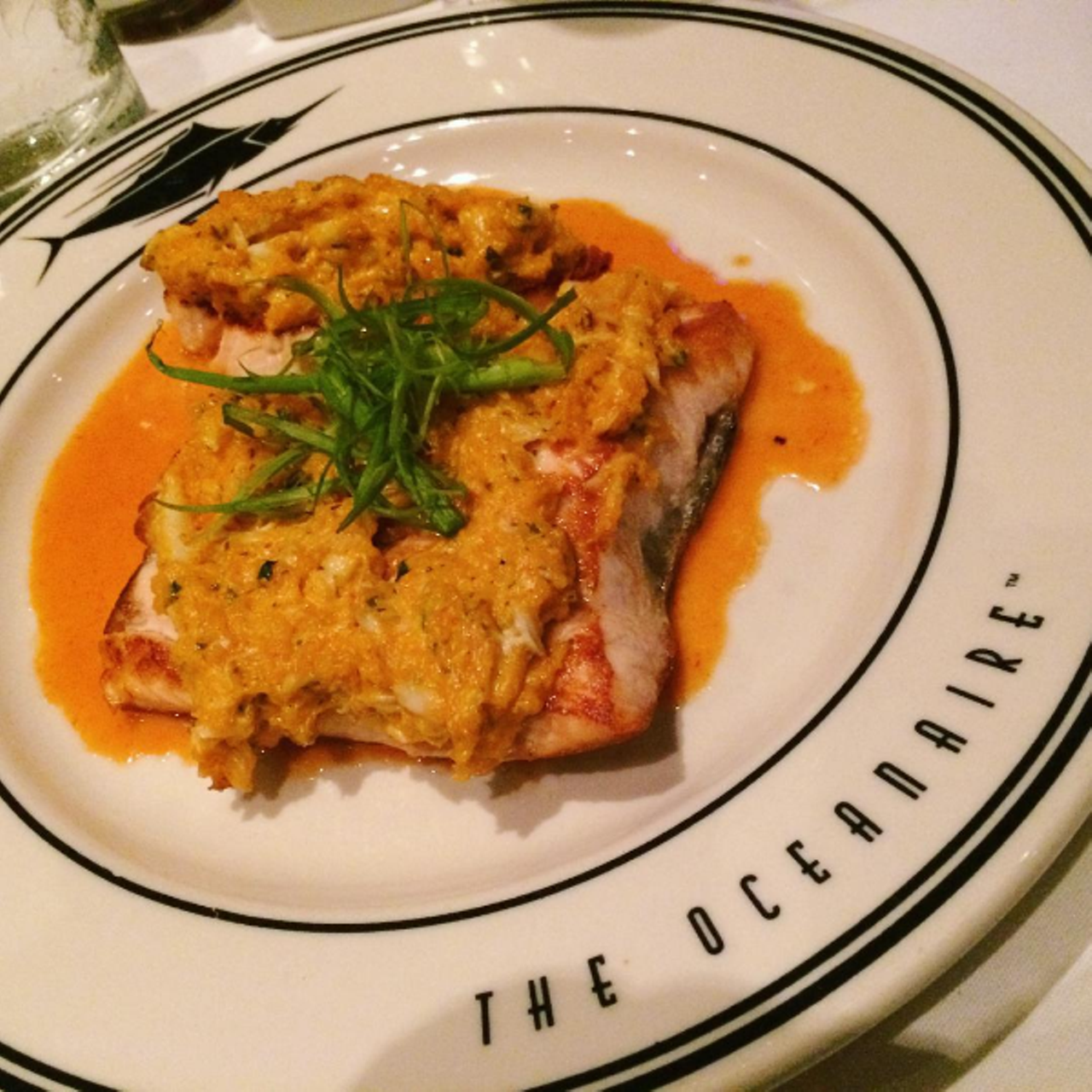  Pan-Seared Florida Mahi &#147;Dynamite&#148; at Oceanaire Seafood Room
Step back in time at this sleek seafood temple for a spicy lobster and crab-crusted slab of local mahi mahi served with, what else, &#147;rooster&#148; sauce. 
9101 International Drive, 407-363-4801
Photo via laceymatherne/Instagram