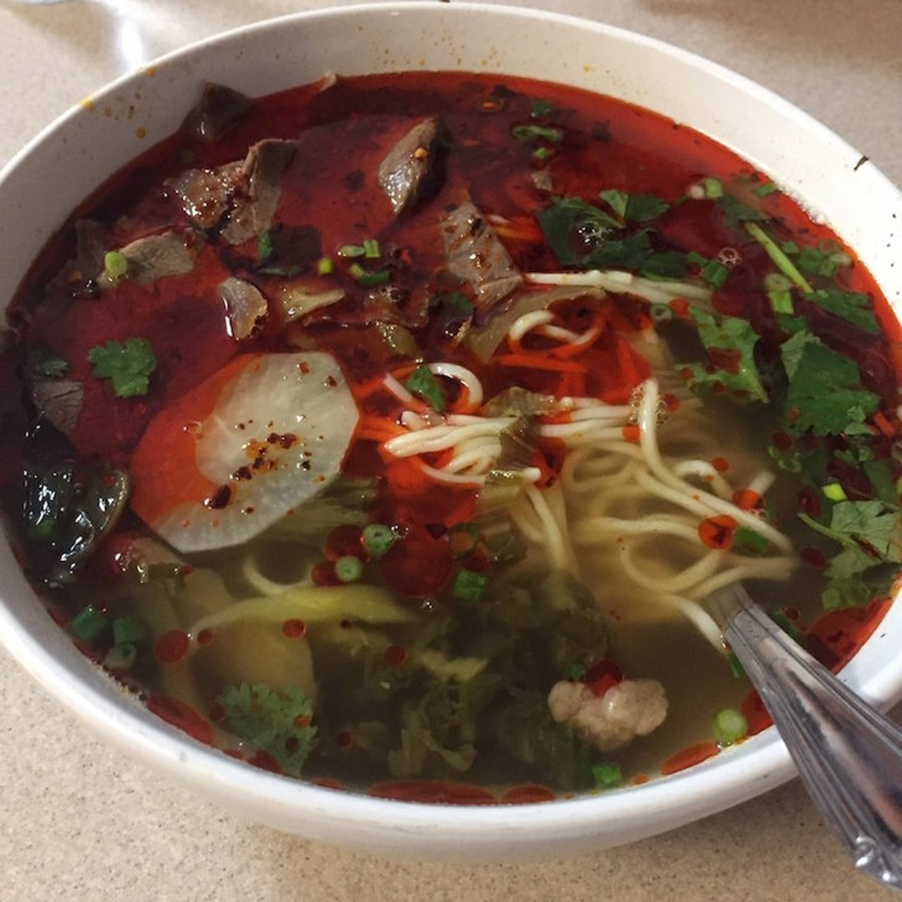 Spicy beef soup with hand-pulled noodles
Chuan Lu Garden, multiple locations
Photo via Yelp