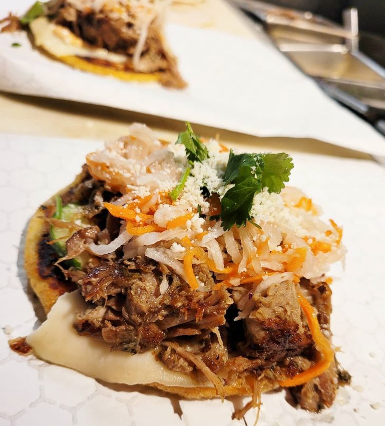 Tako Cheena 
948 N. Mills Ave.
The beloved &#147;fresh not fancy&#148; Tako Cheena is the perfect late-night taco spot with plenty of pan-Asian flavors, including their Asian-braised beef taco and char siu BBQ pork belly. 
Photo via Tako Cheena/Facebook