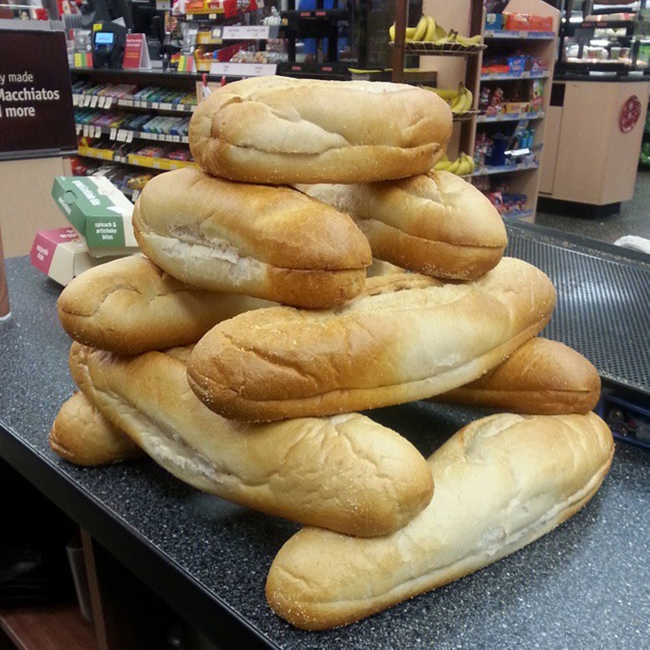  Sometimes you're so bored you build a bread castle.
Photo via crystalhealer929