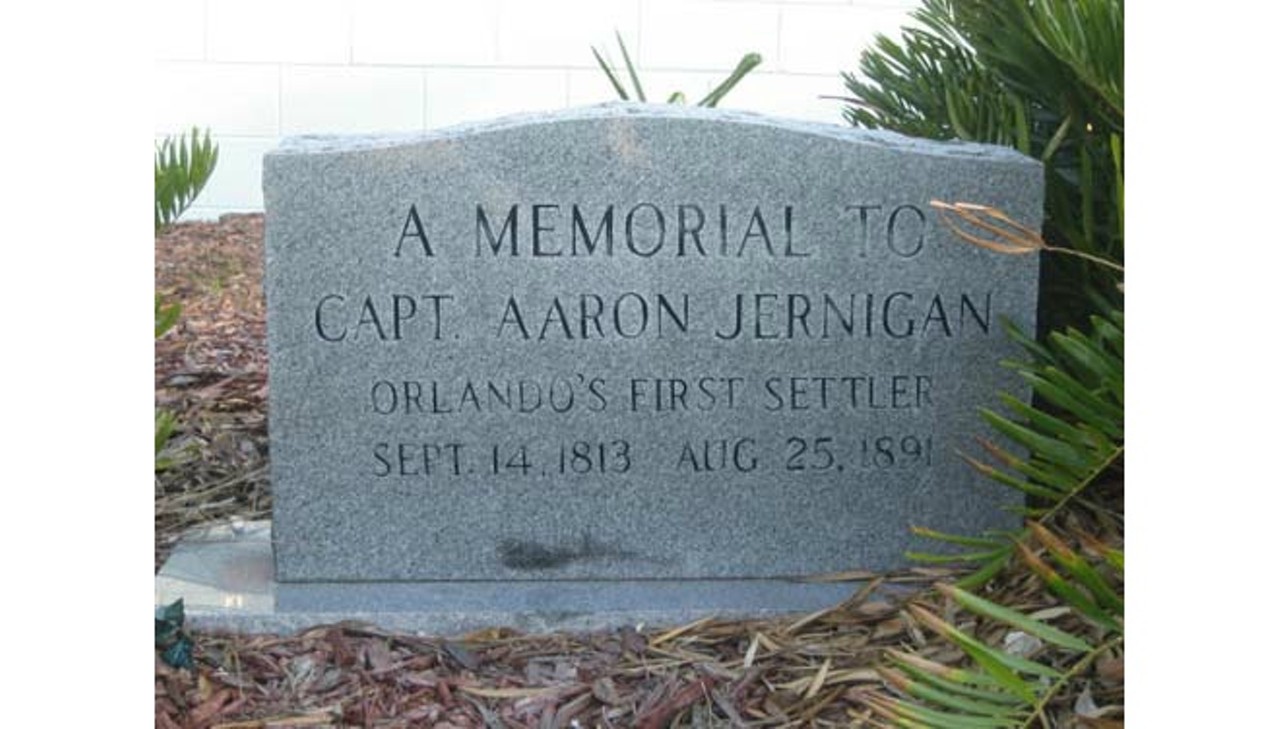  Aaron Jernigan became the first person to settle in Orange County in 1843. Before changing the name of the city to Orlando, it was called Jernigan to honor his contribution to the community. Photo via findagrave