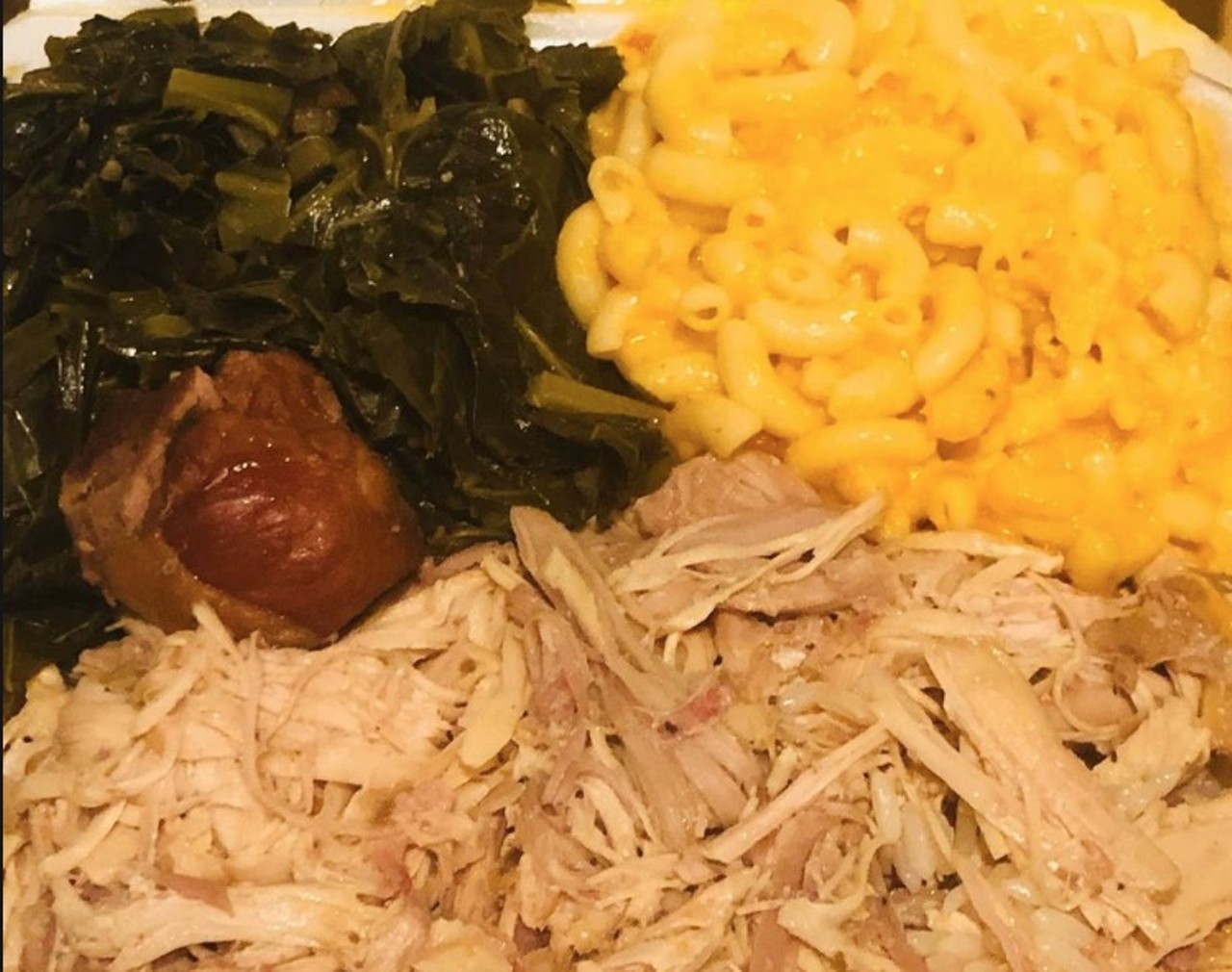 Kim&#146;s Kitchen 
5500 Clarcona Ocoee Road, 407-435-3830
If you&#146;re craving some proper soul food, Kim&#146;s Kitchen will treat you like (hungry) royalty. You'll find it all here, tucked inside a Citgo: smothered pork chops, collard greens, yams, fried chicken and turkey wings.   
Photo via Turkey, mac & cheese and collard greens/Facebook
