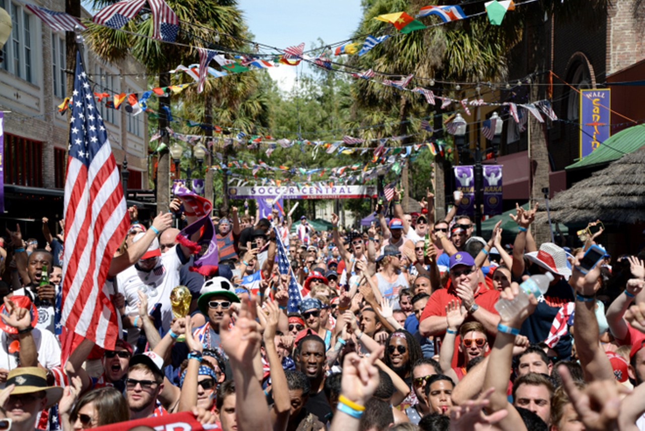 35 cheerful photos from the USA vs. Belgium watch party at Wall St. Plaza