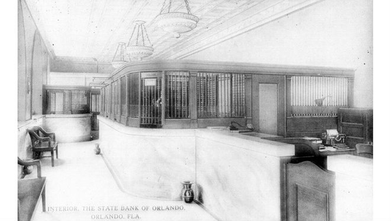 Interior of State Bank of Orlando and Trust Company