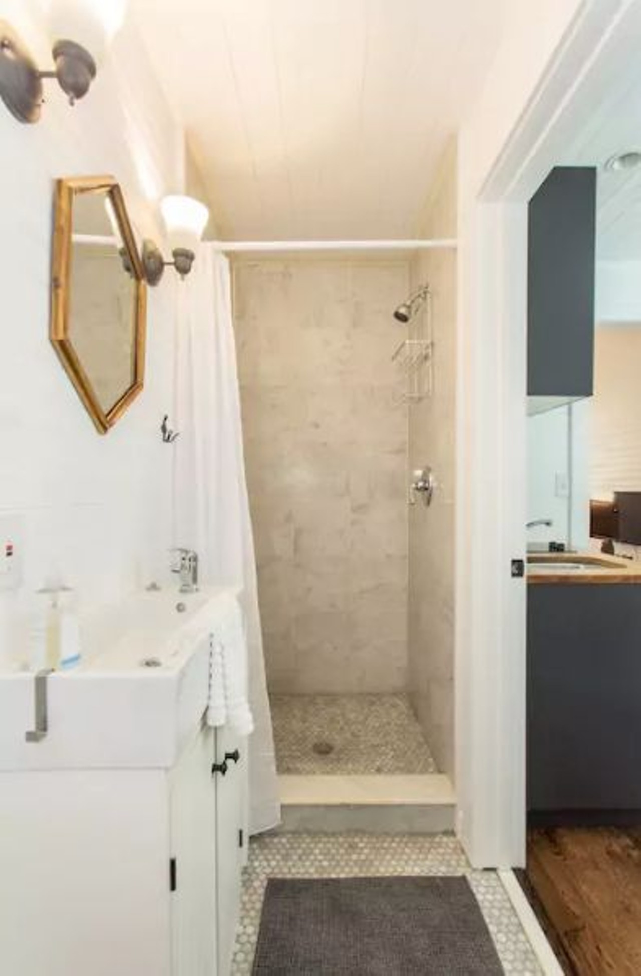 Tiny Cottage | Ybor City
$80/night
1 bed, 1 bath
The bathroom features a full-sized shower.